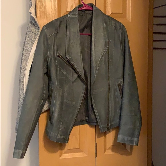 Jackets & Blazers - Grey Moto Jacket